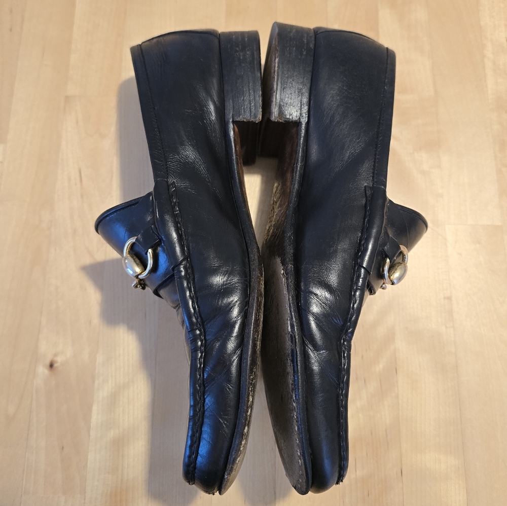 Gucci Horsebit Leather Loafers Black Authentic Size 42M/US 9 - Picture 6 of 11
